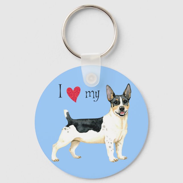 Ich Liebe meine Teddy Roosevelt Terrier Schlüsselanhänger (Vorderseite)