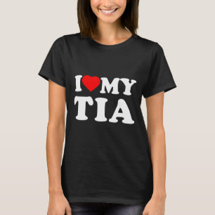 Ich liebe meine Tia Heart Familie Oma Langarm T-Shirt