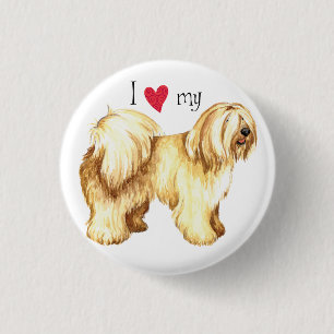 Ich Liebe meine tibetische Terrier Button