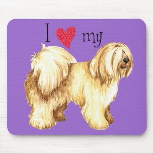 Ich Liebe meine tibetische Terrier Mousepad