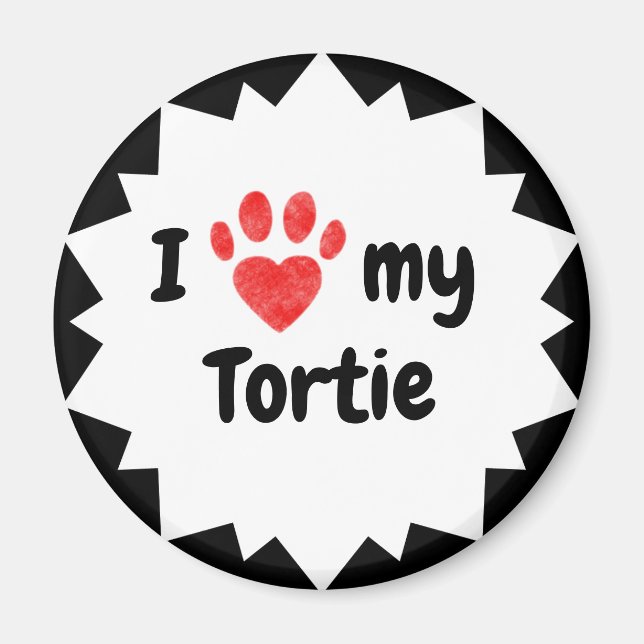 Ich Liebe meine Tortie Cat Magnet (Vorne)