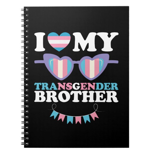 Ich Liebe meine Transgender-Brüderfamilie Trans LG Notizblock (Vorderseite)