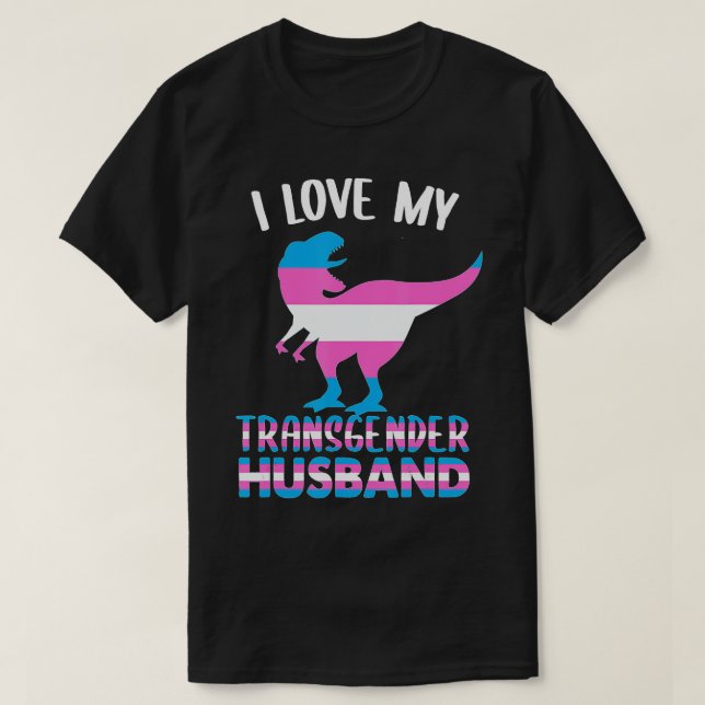 Ich Liebe meine Transgender-Husband-Gay Pride LGBT T-Shirt (Design vorne)