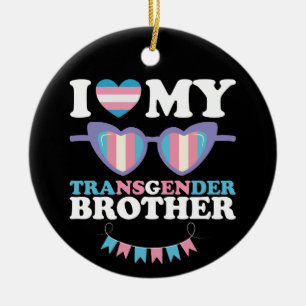 Ich liebe meine transgeschlechtliche Bruderfamilie Keramik Ornament