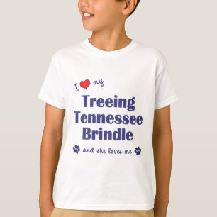 Ich Liebe meine Treeing-Tennessee-Brindle (Weibenh T-Shirt