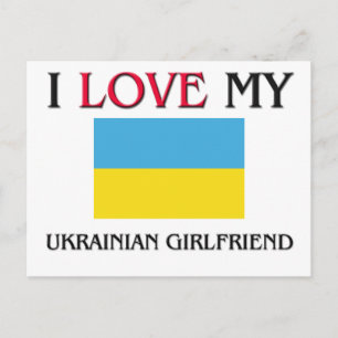 Ich Liebe meine ukrainische Freundin Postkarte