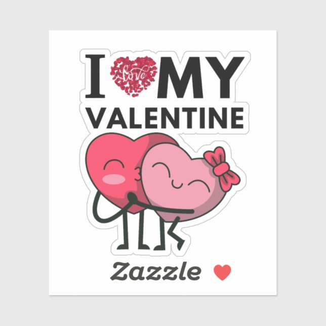 Ich Liebe meine Valentine Special Valentinstag Ges Aufkleber (Blatt)