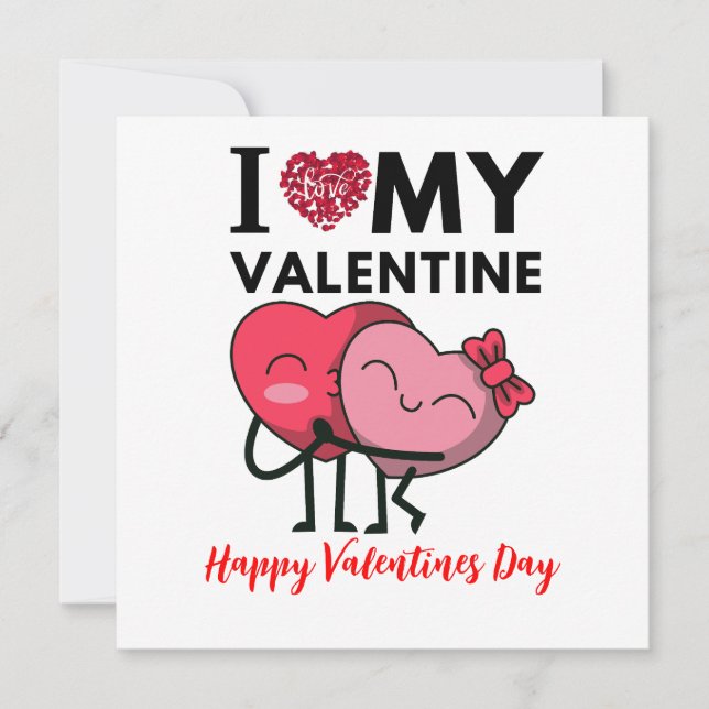 Ich Liebe meine Valentine Special Valentinstag Ges Einladung (Vorderseite)