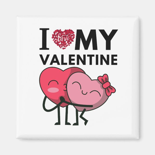 Ich Liebe meine Valentine Special Valentinstag Ges Magnet (Vorne)
