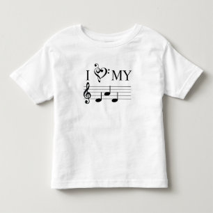 Ich Liebe meine Vater Musiknoten Herz Treble Clef  Kleinkind T-shirt