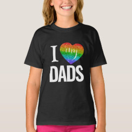 Ich Liebe meine Väter | Rainbow Heart Pride Fathda T-Shirt