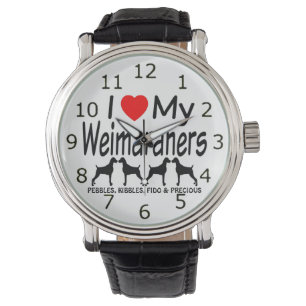 Ich Liebe meine vier Weimaraner Hunde Armbanduhr