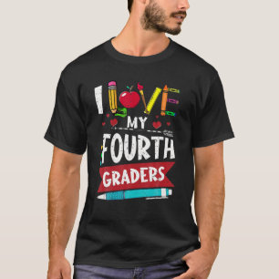 Ich Liebe meine vierte Klasse Funny 4th Grade Teac T-Shirt