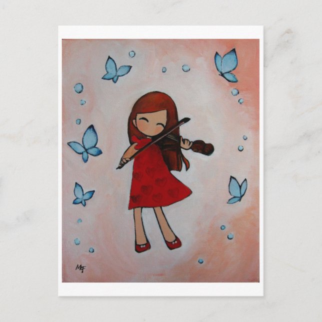 Ich Liebe meine Violine Postkarte (Vorderseite)