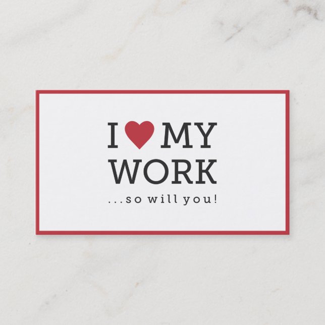 Ich Liebe meine Visitenkarte (Vorderseite)