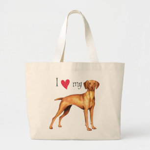 Ich Liebe meine Vizsla Jumbo Stoffbeutel