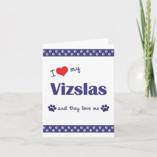 Ich Liebe meine Vizslas (mehrere Hunde) Karte