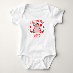 Ich Liebe meine VoVo Rag Puppen & Herzen Baby Strampler