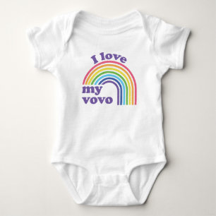 Ich liebe meine Vovo - Schönes Regenbogen  Baby Strampler