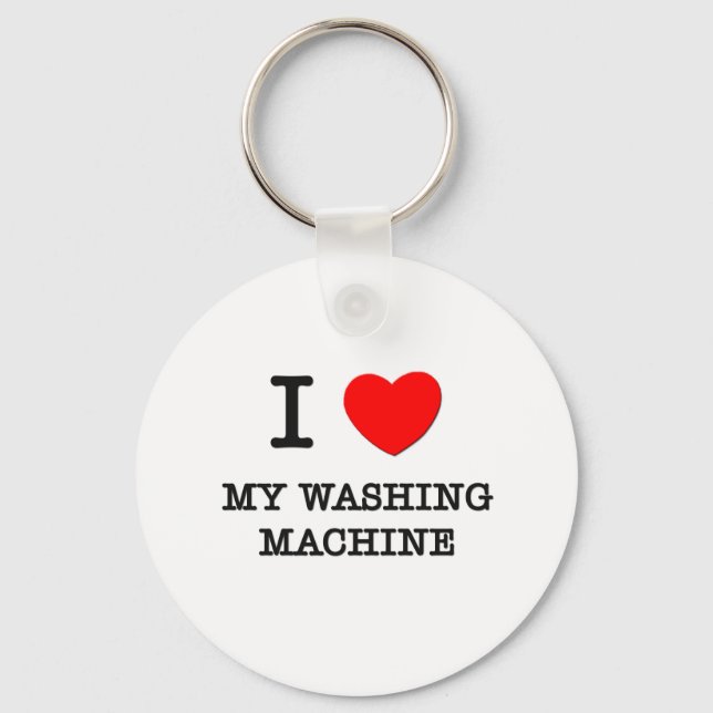 Ich Liebe meine Waschmaschine Schlüsselanhänger (Vorderseite)