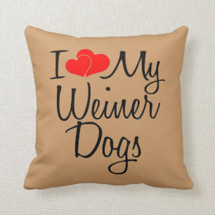 Ich Liebe meine Weiner Hunde Kissen