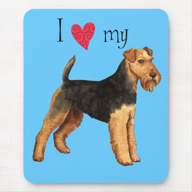 Ich Liebe meine Welsh Terrier Mousepad (Vorne)