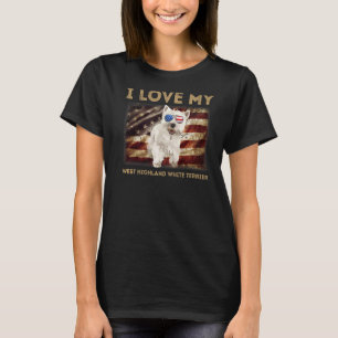 Ich Liebe meine West Highland White Terrier Vater T-Shirt