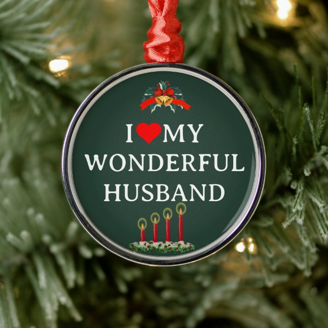 Ich Liebe meine wunderbare Ehefrau, Weihnachten, Ornament Aus Metall (Baum)