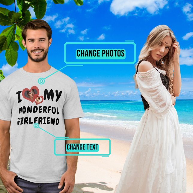 Ich Liebe meine wunderbare Freundin Doppelherz T-Shirt (Please enjoy our tee.)