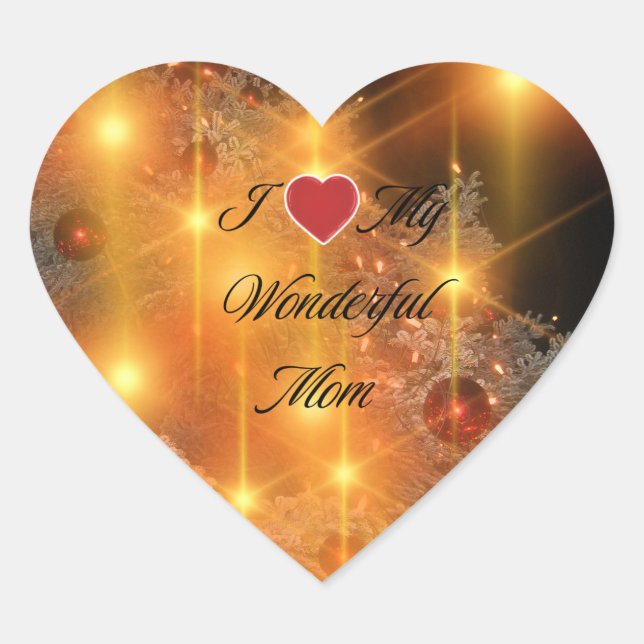 Ich Liebe meine wunderbare Mama Herz-Aufkleber (Vorderseite)