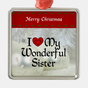 Ich Liebe meine wunderbare Schwester, hübsche Urla Ornament Aus Metall