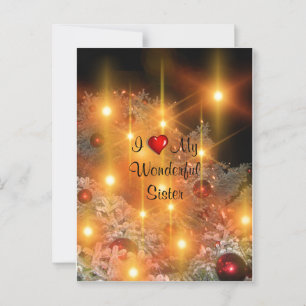 Ich Liebe meine wunderbare Schwester Postkarte