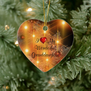 Ich liebe meine wundervolle Enkelin Keramik-Orname Keramik Ornament