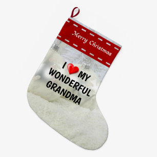 Ich liebe meine wundervolle Oma Großer Weihnachtsstrumpf
