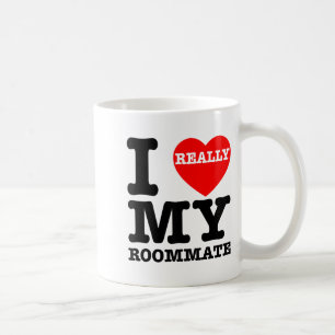 Ich liebe meine Zimmergenossin Herz Lustige Party- Kaffeetasse