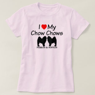 Ich Liebe meine zwei Chow Hunde T-Shirt