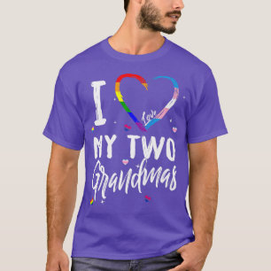 Ich Liebe meine zwei Grandmas Lesben LGBTQ Rainbow T-Shirt