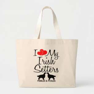 Ich Liebe meine zwei Irish Setters Bag Jumbo Stoffbeutel