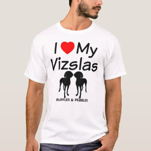 Ich Liebe meine ZWEI Vizsla Hunde T-Shirt