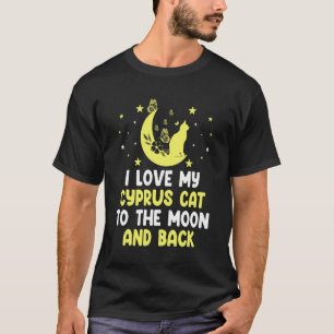 Ich liebe meine Zypernkatze zur Mondkatze Kätzche T-Shirt