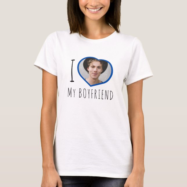 Ich Liebe meinem Freund Foto  Herz T - Shirt (Vorderseite)
