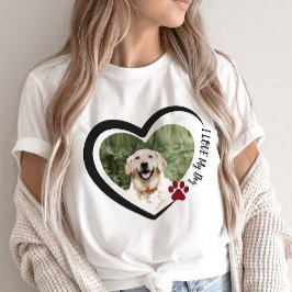 Ich Liebe meinem Hund Haustier Foto Herz T-Shirt