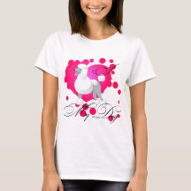 Ich Liebe meinem Hund T - Shirt weiße Poodle