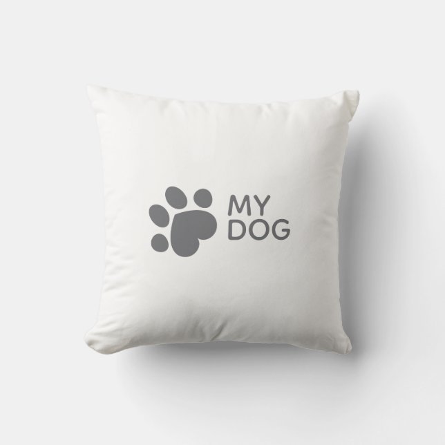 Ich Liebe meinem Hund Throw Kissen (Vorderseite)