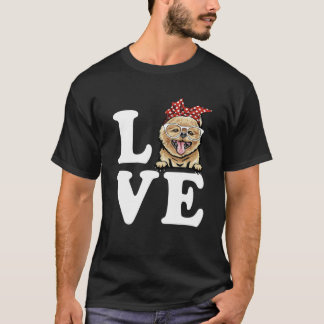 Ich Liebe meinem Spitz Bandana Sonnenbrille Hunde  T-Shirt