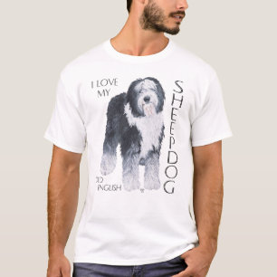 Ich liebe meinen alten englischen Schäferhund T-Shirt