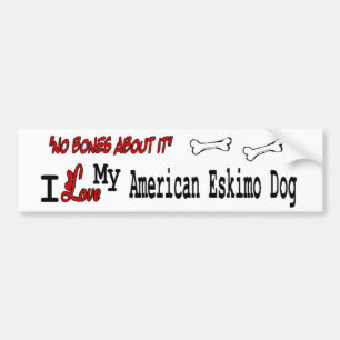 Ich Liebe meinen amerikanischen Eskimo Hund Autoaufkleber