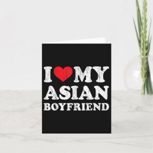 Ich liebe meinen asiatischen Freund Lustige Freund Karte