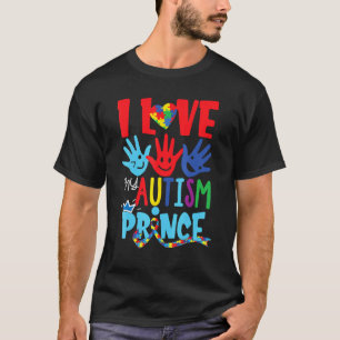 Ich liebe meinen Autismus Prinz Autismus-Bewusstse T-Shirt