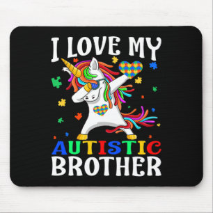 Ich liebe meinen autistischen Bruder Autismus-Aufk Mousepad